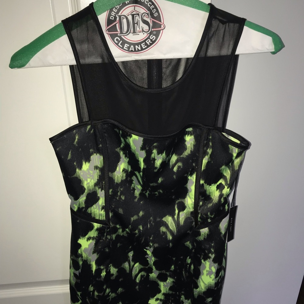 Black & green dress